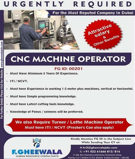 Cnc operator furniture jobs in Dubai 